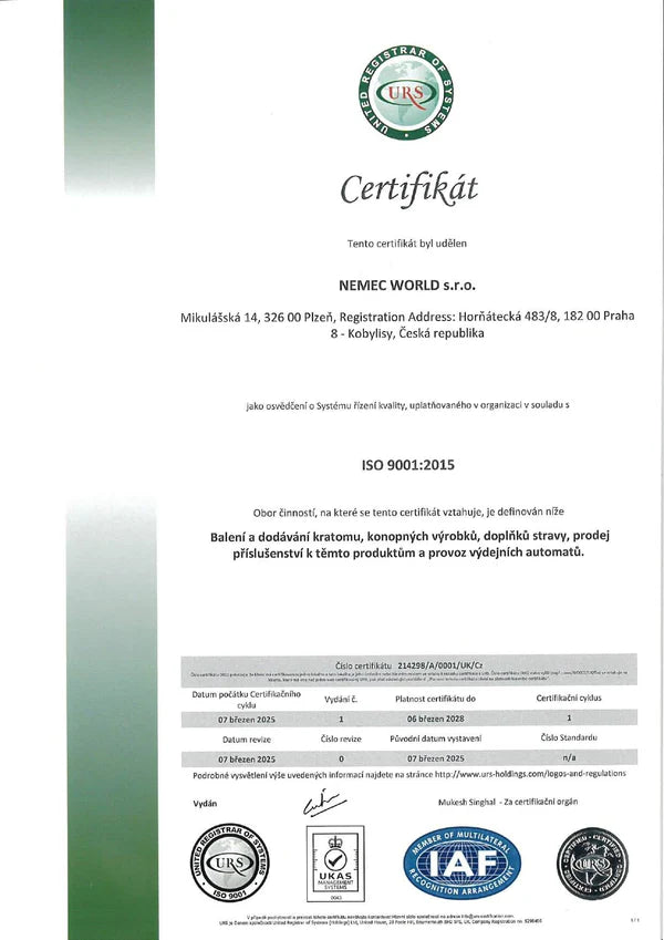 Сертификат ISO 9001:2015