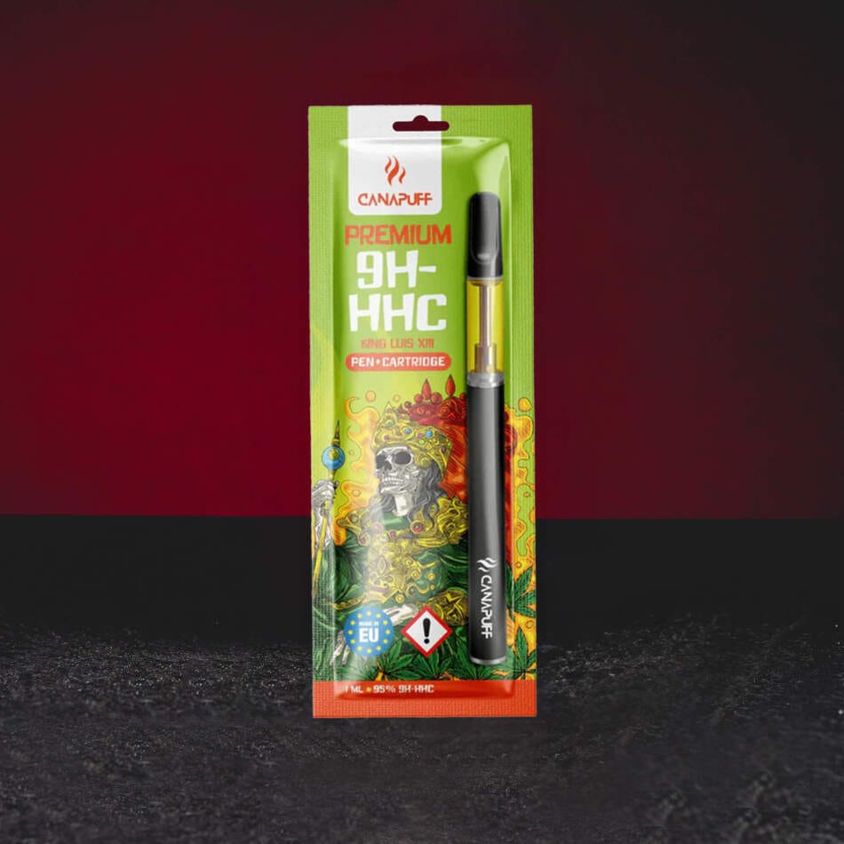 Kratom World 9H-HHC Pen Cartridge King Luis XIII 95% 1 ml – касета за писалка с Kush, бор и дизелов ароматен профил