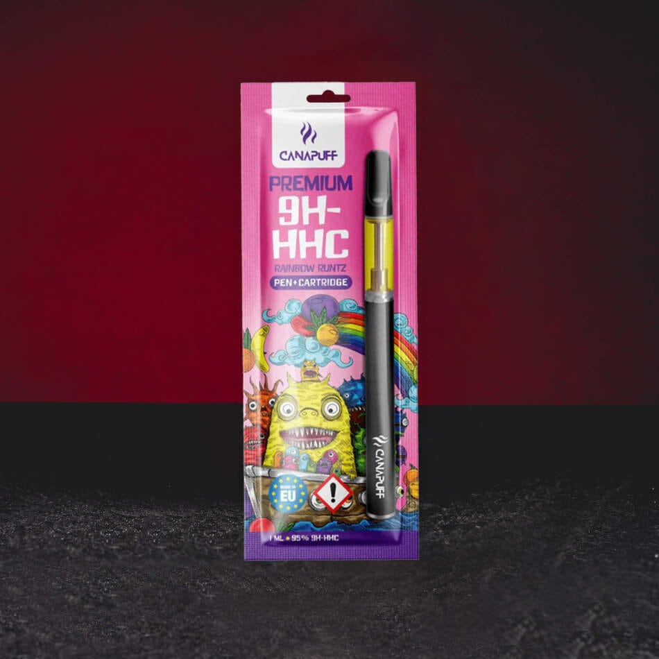 Kratom World 9H-HHC Vape Kit Rainbow Runtz 95% 1 ml – премиум vape комплект с ананасово-дизелов ароматен профил