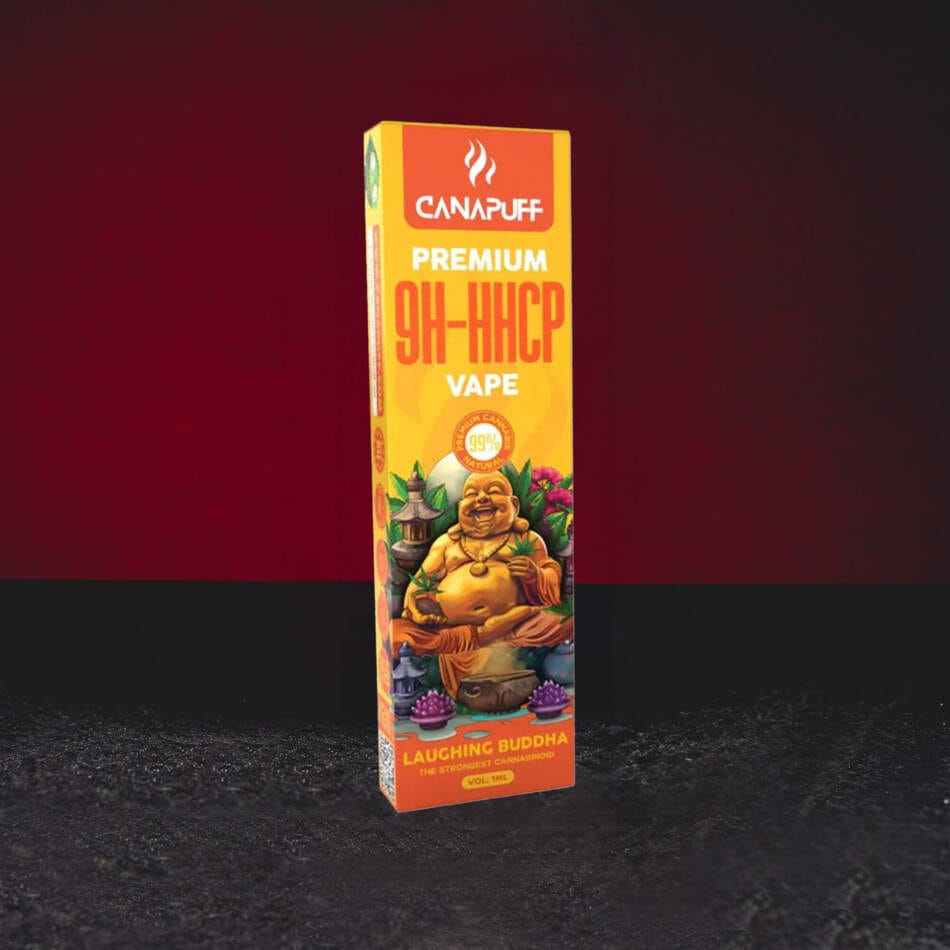 Kratom World 9H-HHCP Vape 99% 1 ml Laughing Buddha – премиум vape с дизелово-женско биле ароматен профил