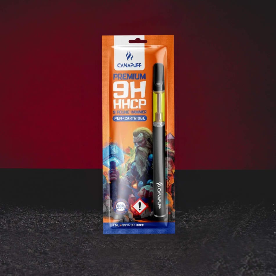 Kratom World 9H-HHCP Vape Kit 99% 1 ml 9 Pound Hammer – премиум vape комплект с цитрусово-боров ароматен профил