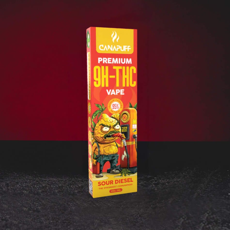 Kratom World 9H-TH Vape 95% 1 ml Sour Diesel – премиум vape с дизелов и земен ароматен профил