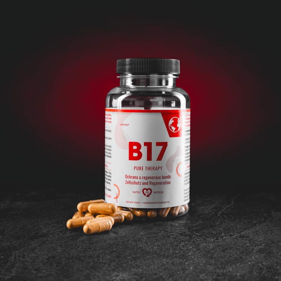 Kratom World B17 Pure Therapy 100 капсули – хранителна добавка с екстракт от кайсиеви ядки, стандартизиран до 5% амигдалин