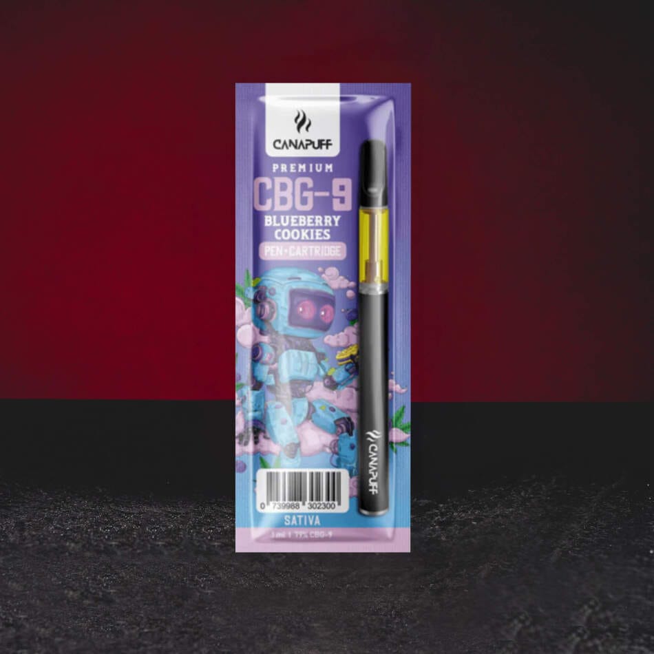Kratom World CBG9 Vape Kit 79% 1 ml Blueberry Cookies – премиум vape комплект с аромат на боровинки и бисквитки