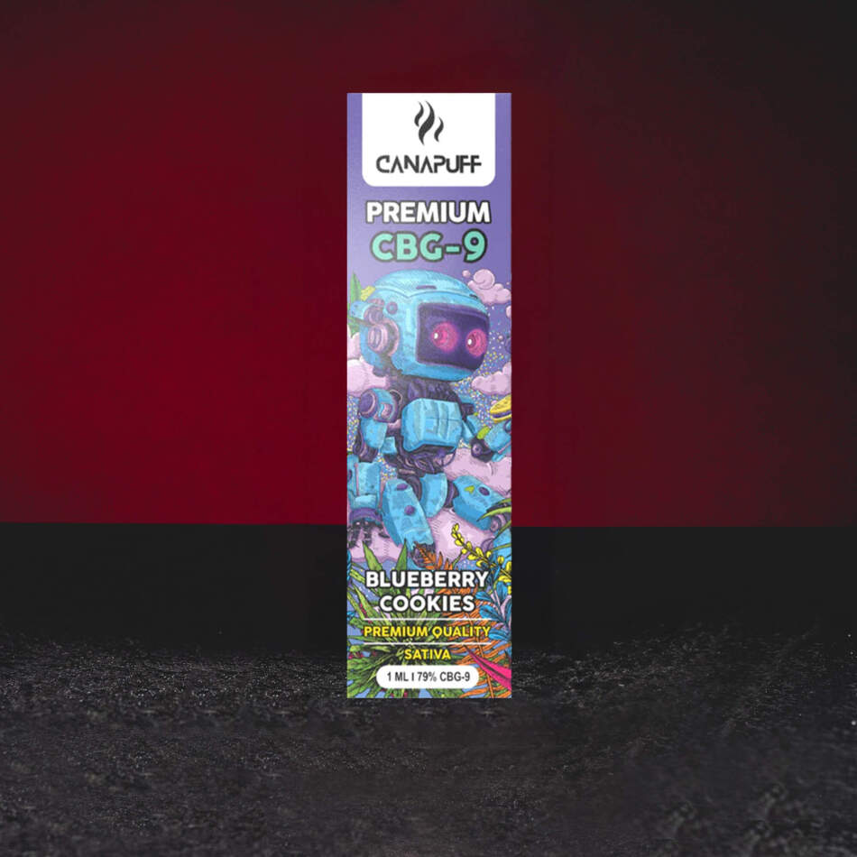 Kratom World CBG9 Vape Pen 79% 1 ml Blueberry Biscuit – премиум CBG9 vape с боровинково-бисквитен ароматен профил