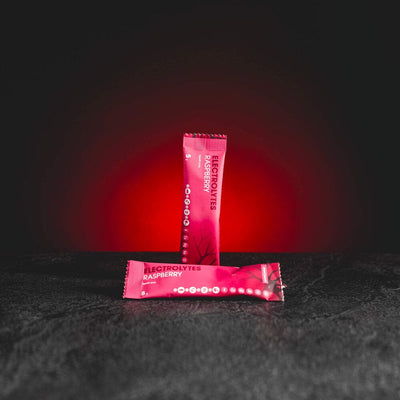 Electrolytes sachet Kratom World, представен в продуктов кадър като саше с електролити за хидратация.