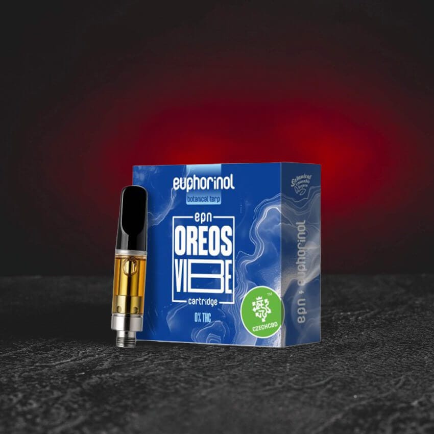 EPN cartridge Kratom World с вкус Oreos Vibe, нов полусинтетичен канабиноид с еуфоричен и стимулиращ профил.