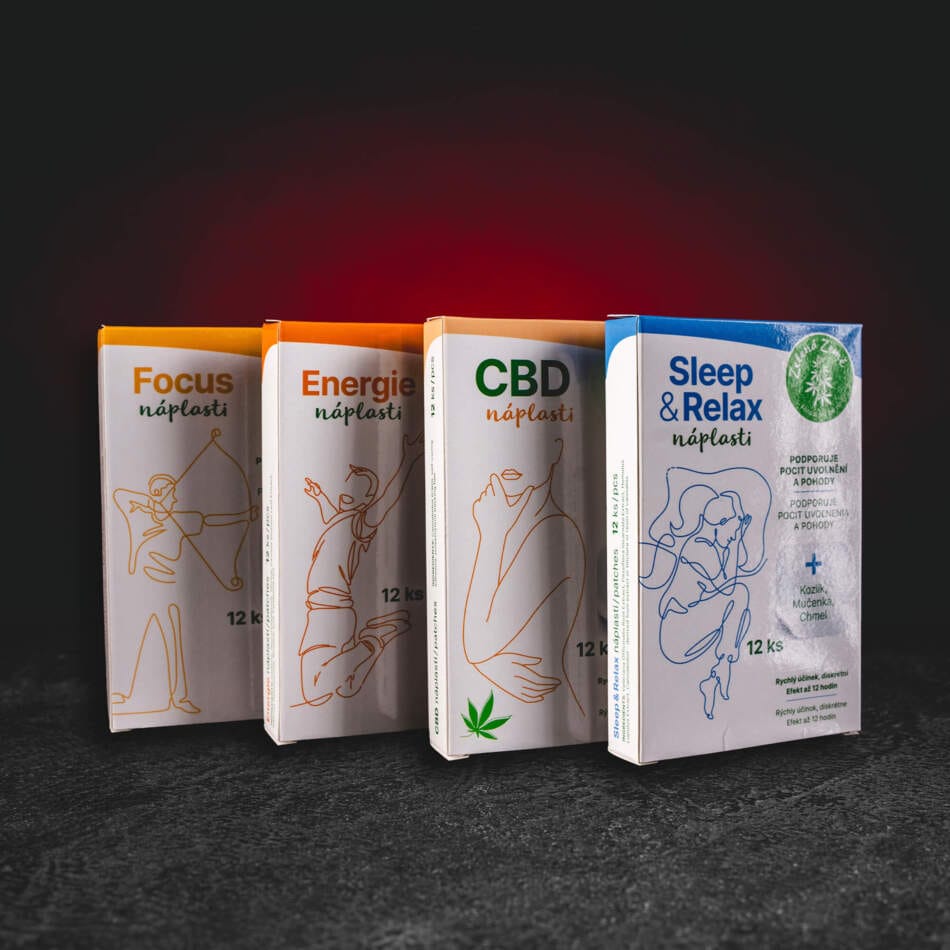 Функционални пластири 12 бр. - варианти CBD, Energy, Focus и Sleep & Relax