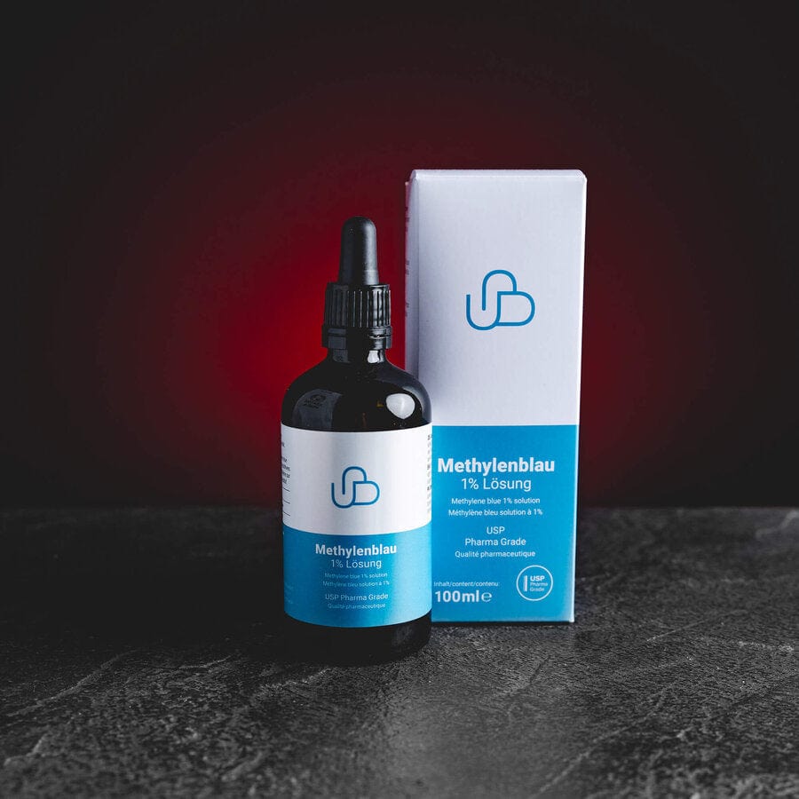 Methylene Blue Kratom World, представен в продуктов кадър като продукт, свързан с brain fog, енергия, памет и концентрация.