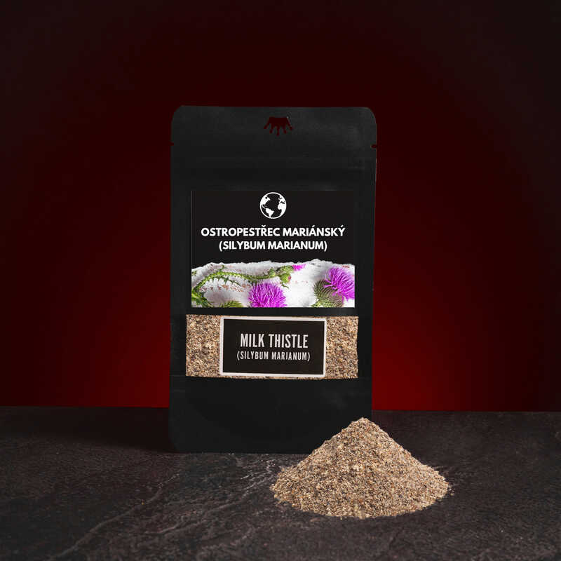 Бял трън Kratom World, представен в продуктов кадър като растителен продукт с профил за detox и подкрепа на черния дроб.