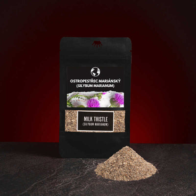 Бял трън Kratom World, представен в продуктов кадър като растителен продукт с профил за detox и подкрепа на черния дроб.