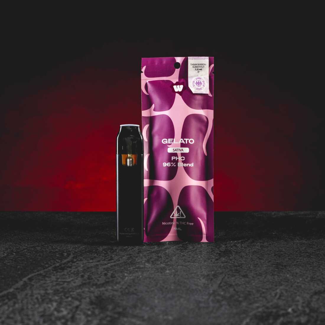 Kratom World PHC Vape 96% 1 ml Gelato – кремообразен десертен PHC vape с мек ароматен профил