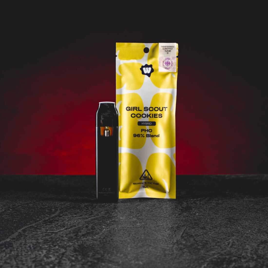 Kratom World PHC Vape 96% 1 ml Girl Scout Cookies – премиум PHC канабиноиден vape със сладък десертен профил