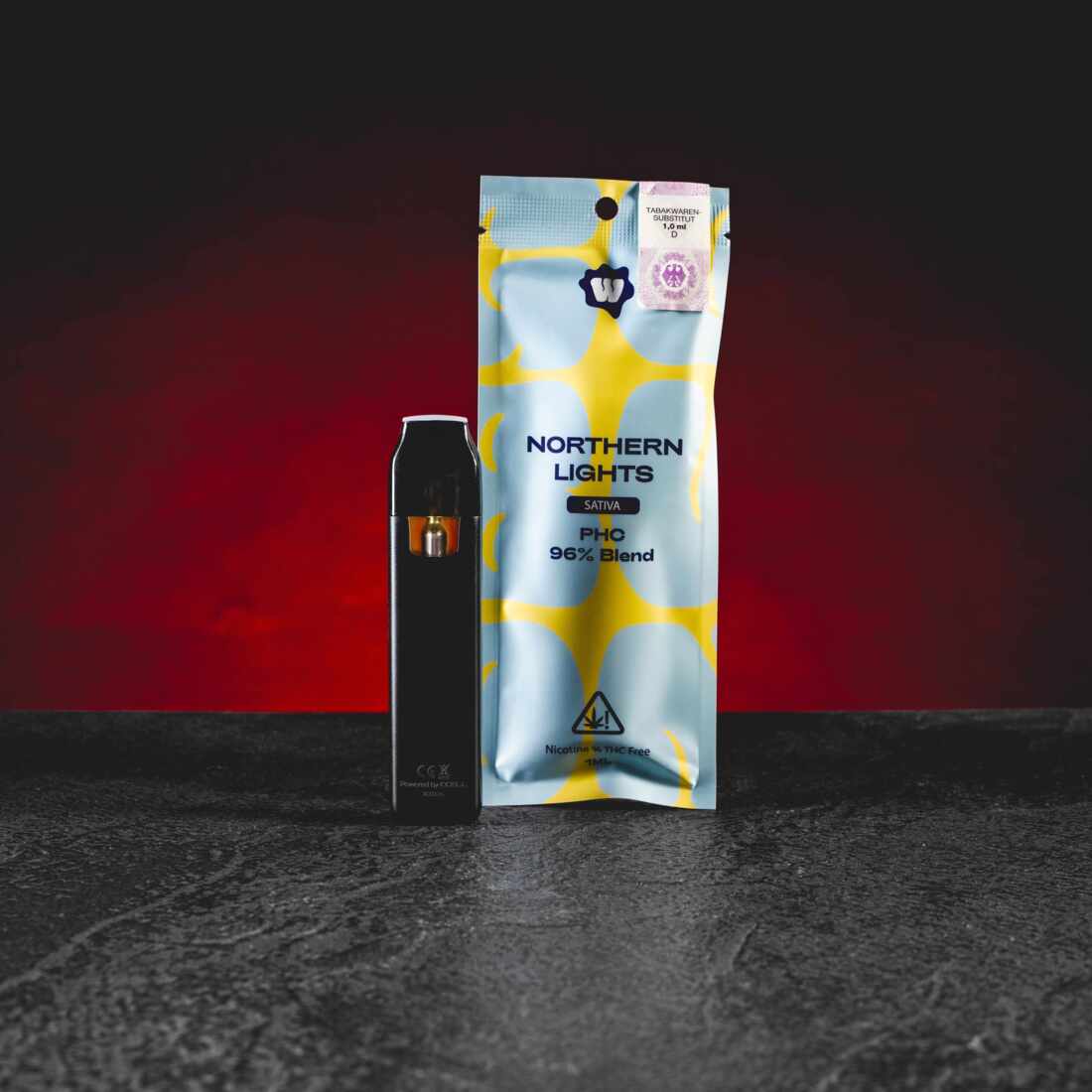 Kratom World PHC Vape 96% 1 ml Northern Lights – земен класически PHC vape с наситен ароматен профил