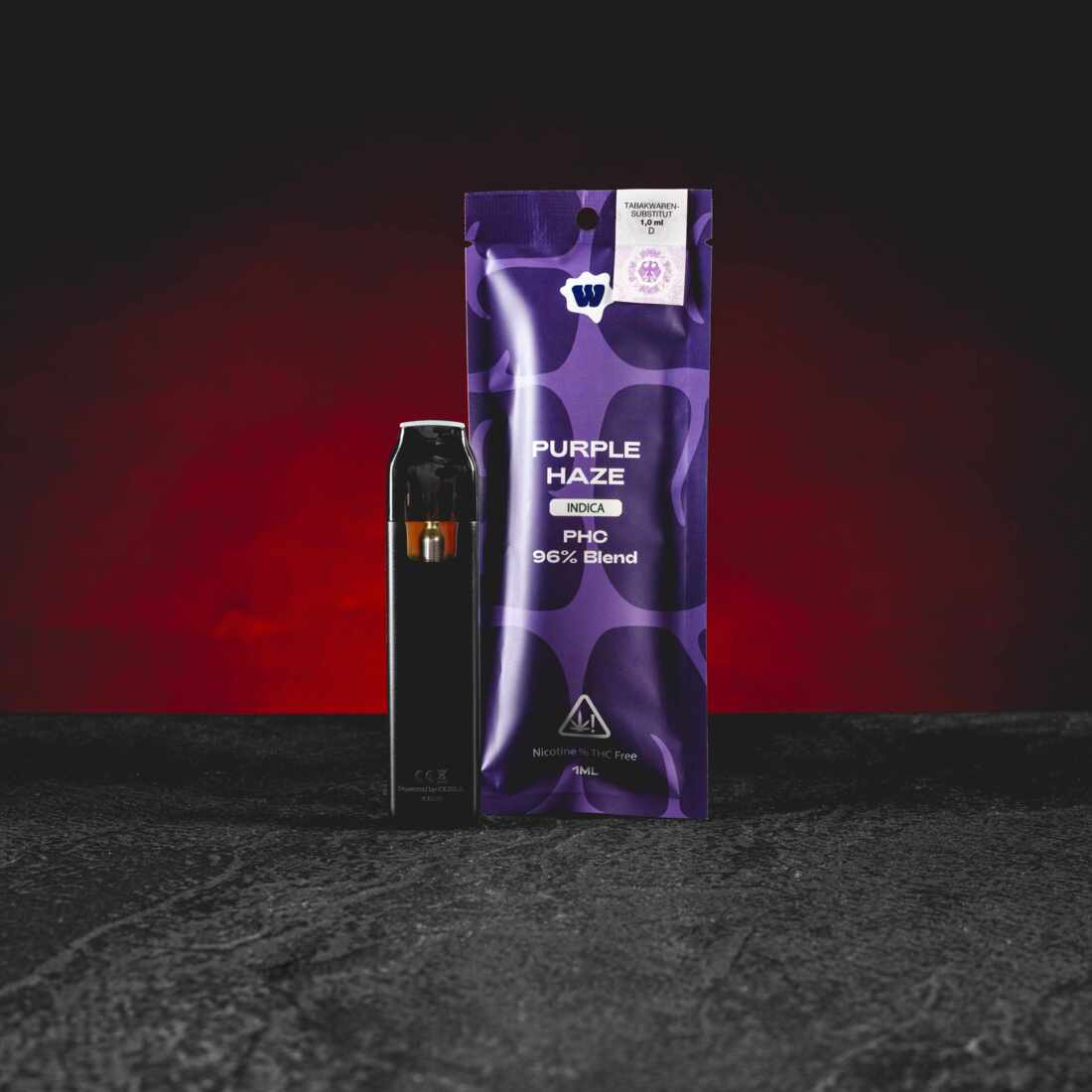 Kratom World PHC Vape 96% 1 ml Purple Haze – плодов Haze PHC vape със свеж ароматен профил