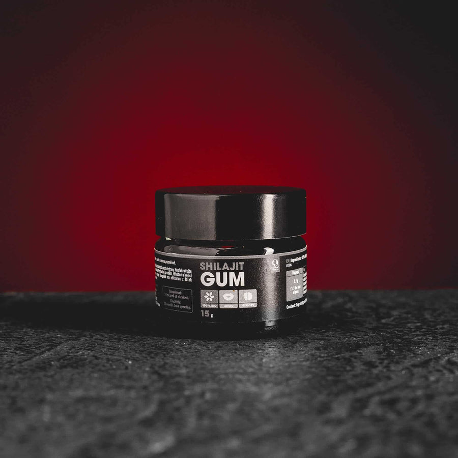 Shilajit Gum Kratom World, представен в продуктов кадър като продукт с libido, енергиен, mood и testosterone профил.