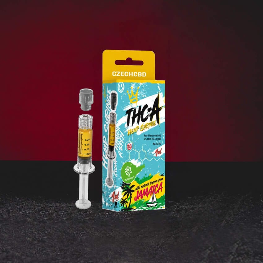 Kratom World THA Syringe 1 ml Jamaica – първокласен екстракт от коноп с натурален THA изолат и тропически терпенов профил