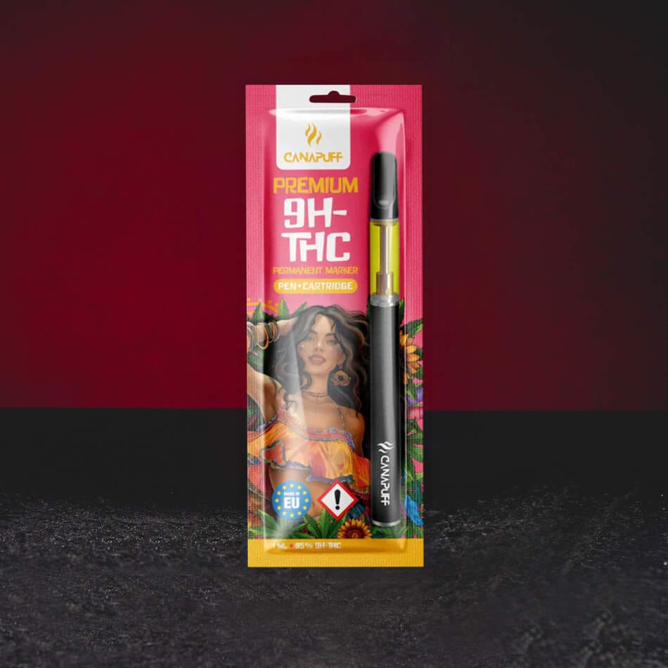 Kratom World 9H-TH Vape Kit 95% 1 ml Permanent Marker – премиум vape комплект с аромат на гроздово мастило