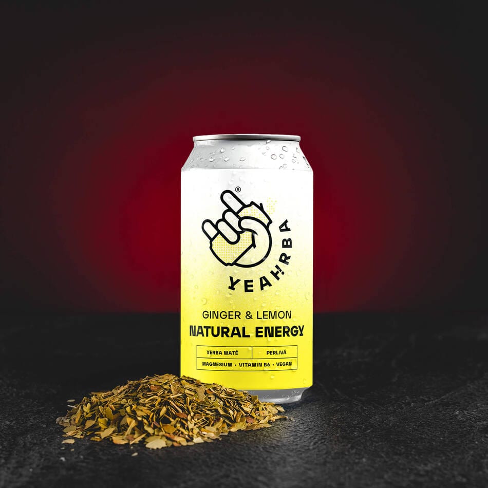 Yerba Mate Tea Ginger Lemon Kratom World, представен в продуктов кадър като чаена напитка с профил на джинджифил и лимон.
