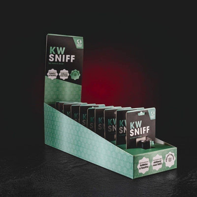 KW Sniff display box, представен в продуктов кадър като изложбена кутия за KW Sniff продукти.