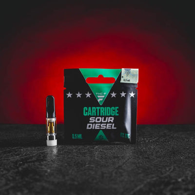 THF патрон Kratom World с вкус Sour Diesel, енергичен ароматен профил и sativa характер.
